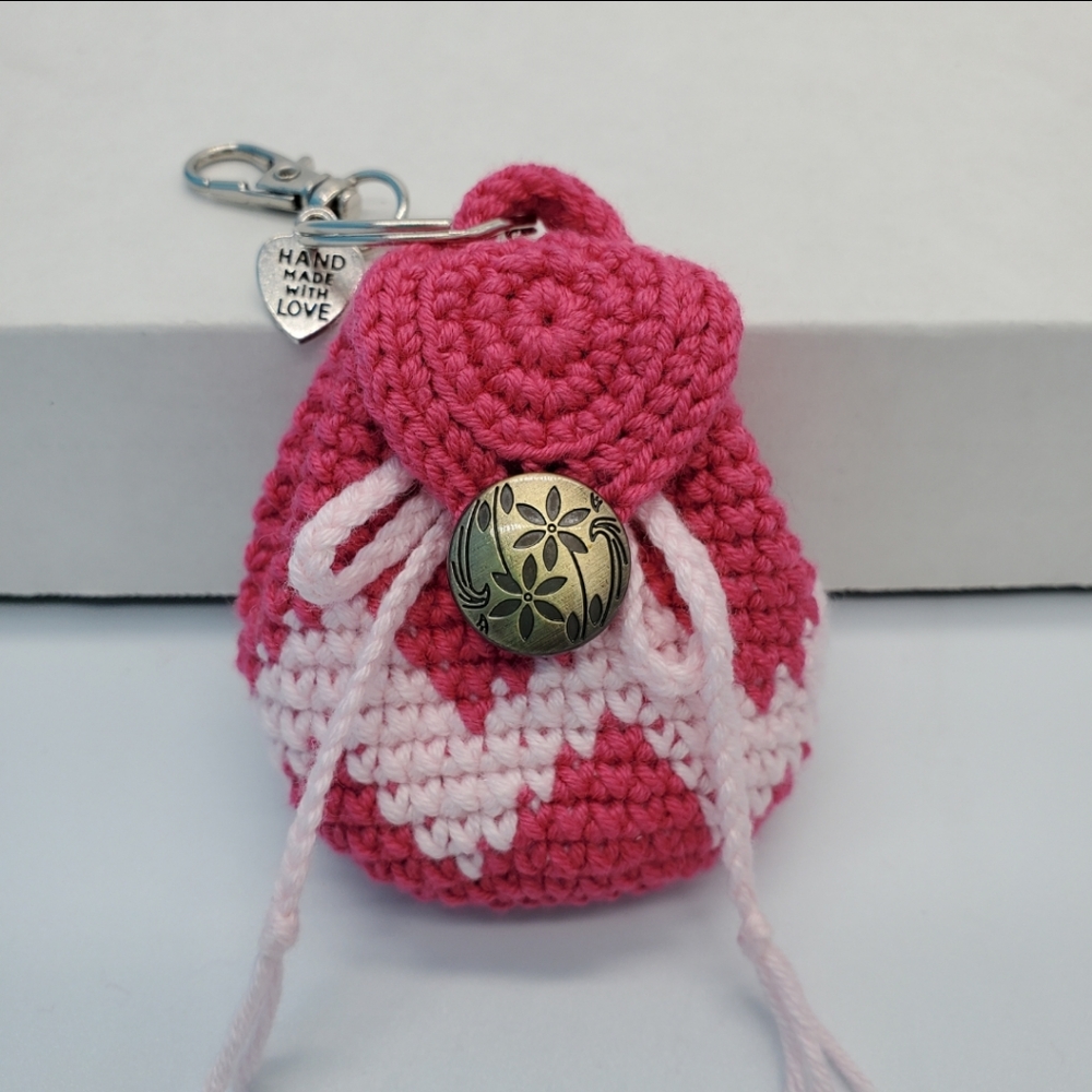Mini Backpack Crochet Keychain | Coin Purse